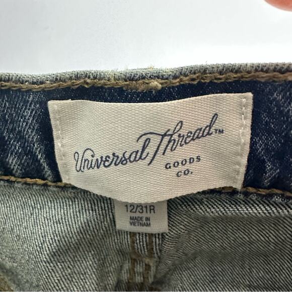 New Universal Thread Vintage Straight Leg Stretch Jeans Size 12/31 Regular Baggy - Picture 8 of 11